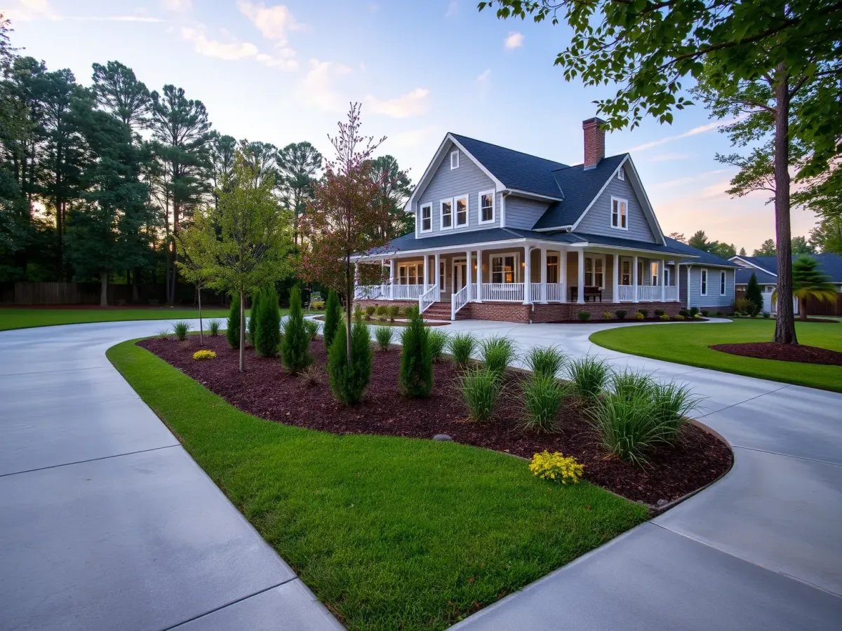 Close-up of a modern Concrete Services feature in Morehead City, NC, emphasizing quality finishes.