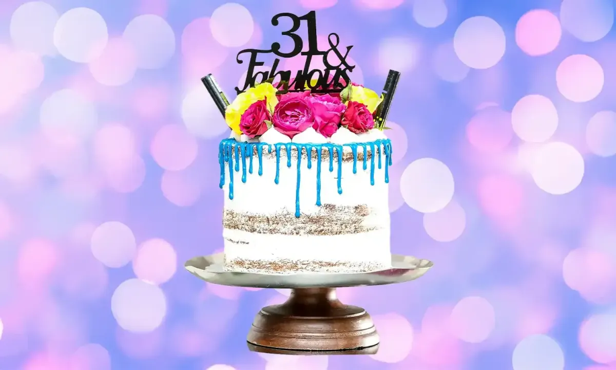Custom adult birthday cake with elegant floral decorations