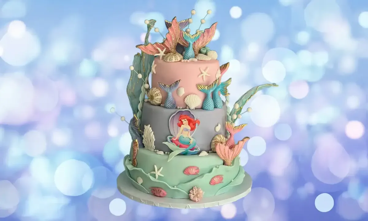 Vibrant custom kids birthday cake with playful design