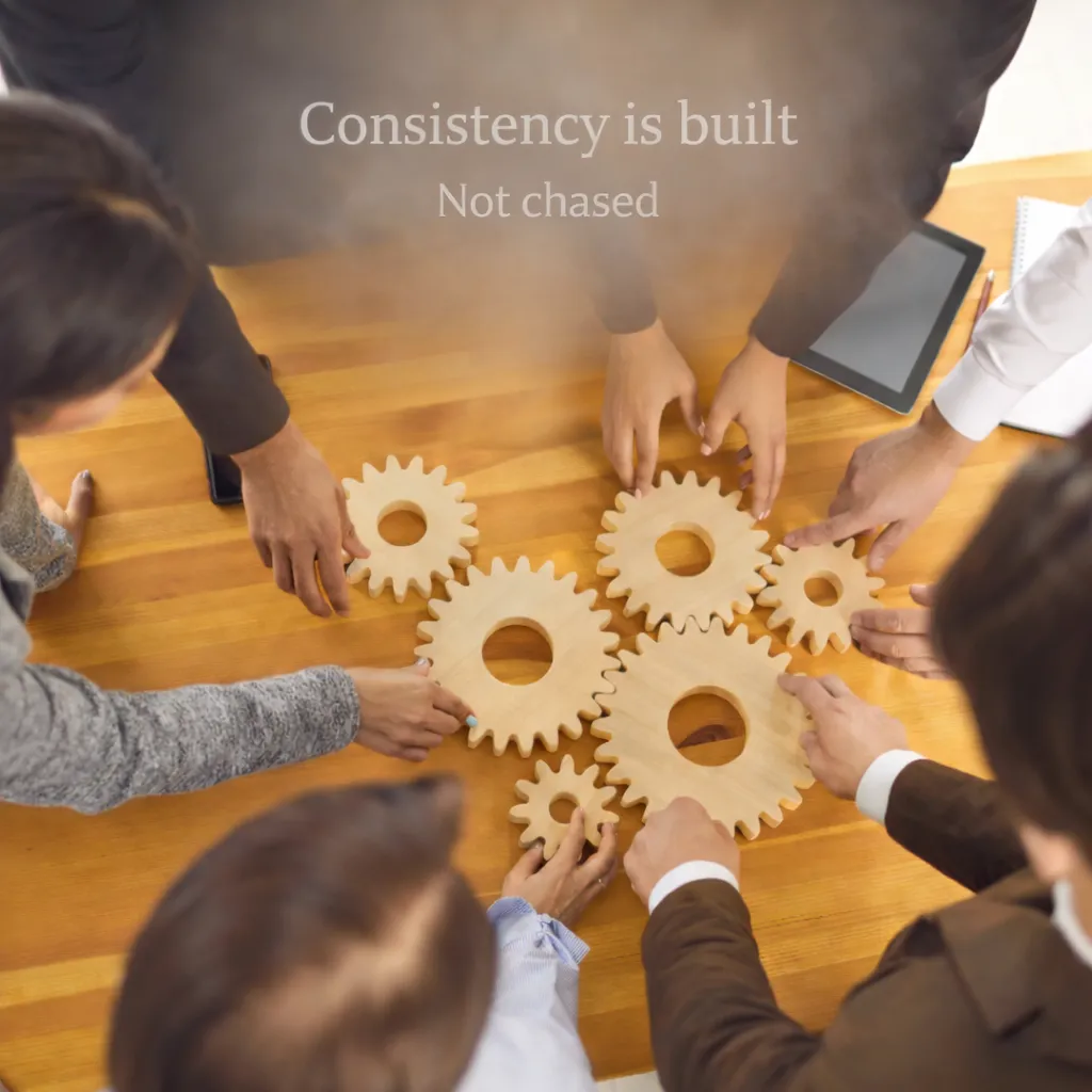 Consistency is built. Not chased.