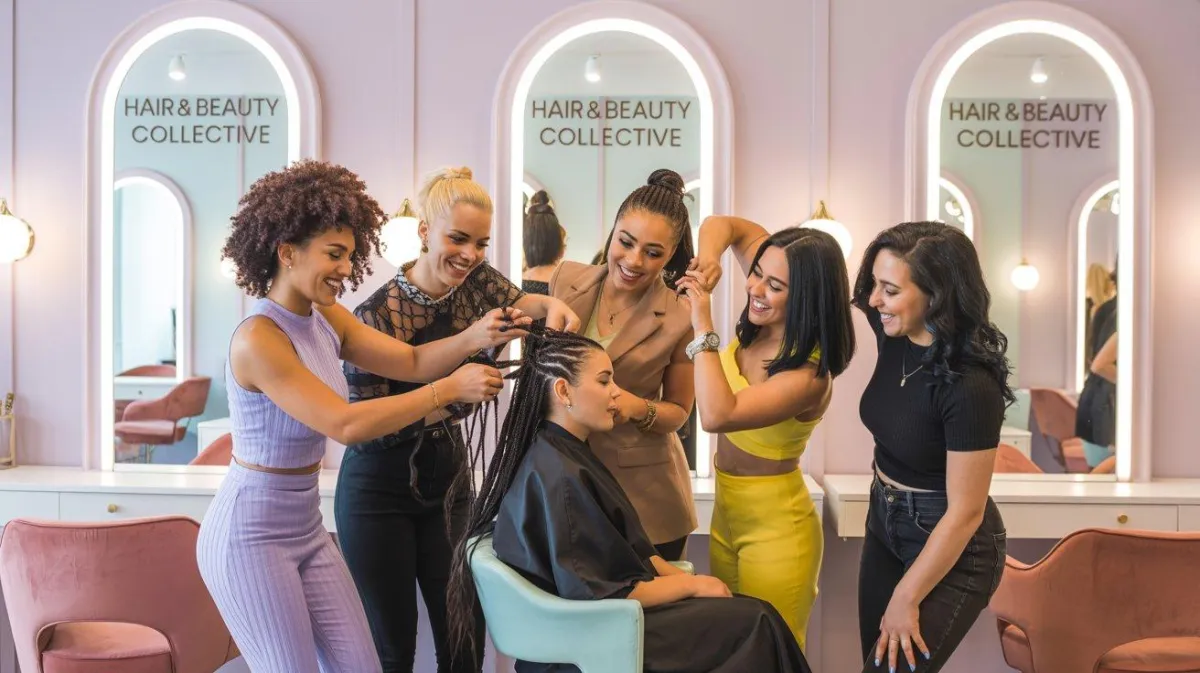 woman in green dress painting