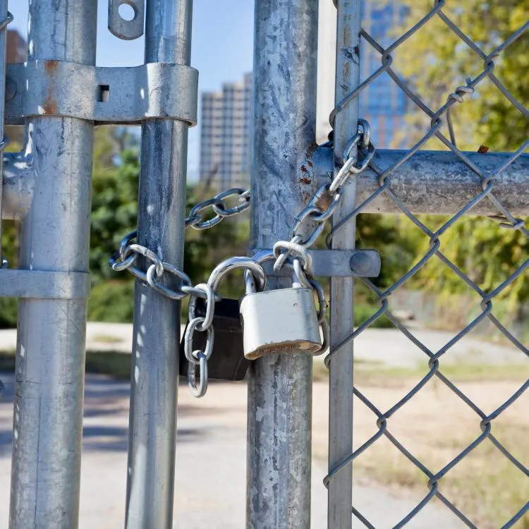 chain link fence for private property