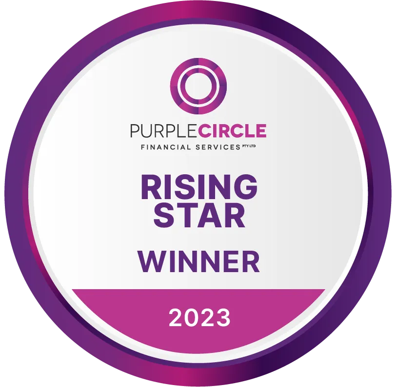 Purple Circle Financial Services Rising Star winner 2023