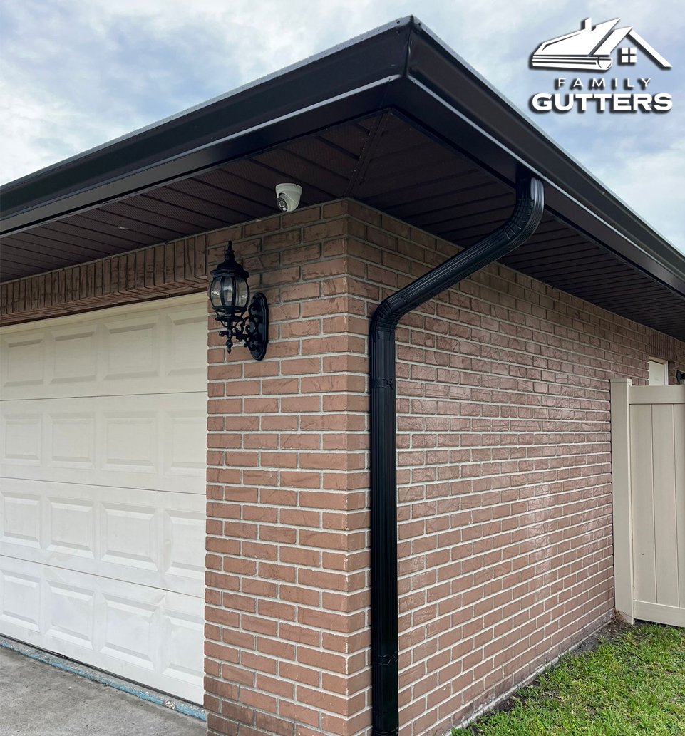 Color-matched gutter guards in a Trinity FL community