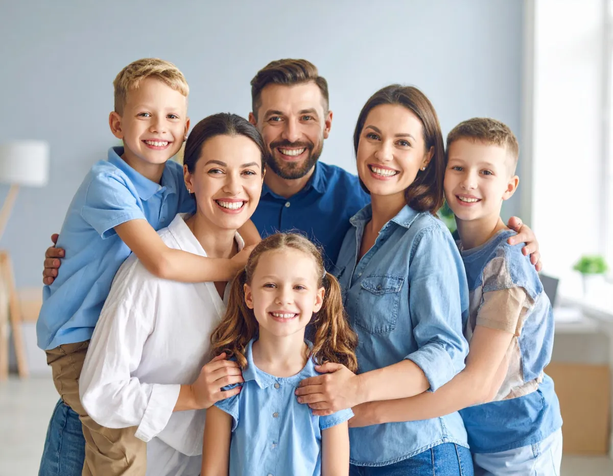 An insured happy family