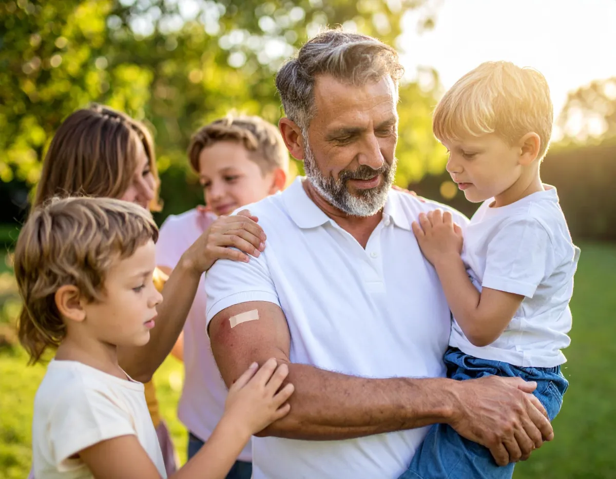 A  retired man with family