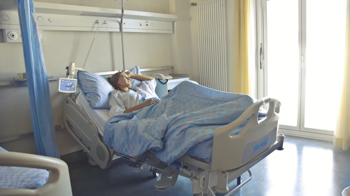 image of hospitalized woman