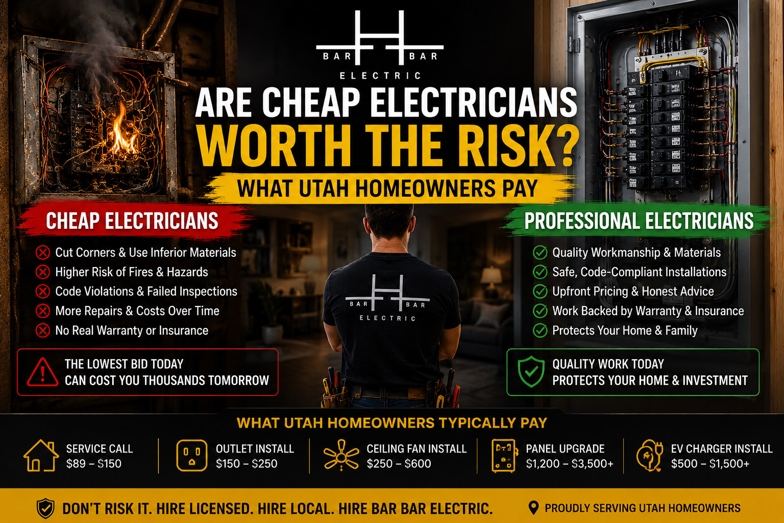 Are Cheap Electricians Worth the Risk? What Utah Homeowners Pay