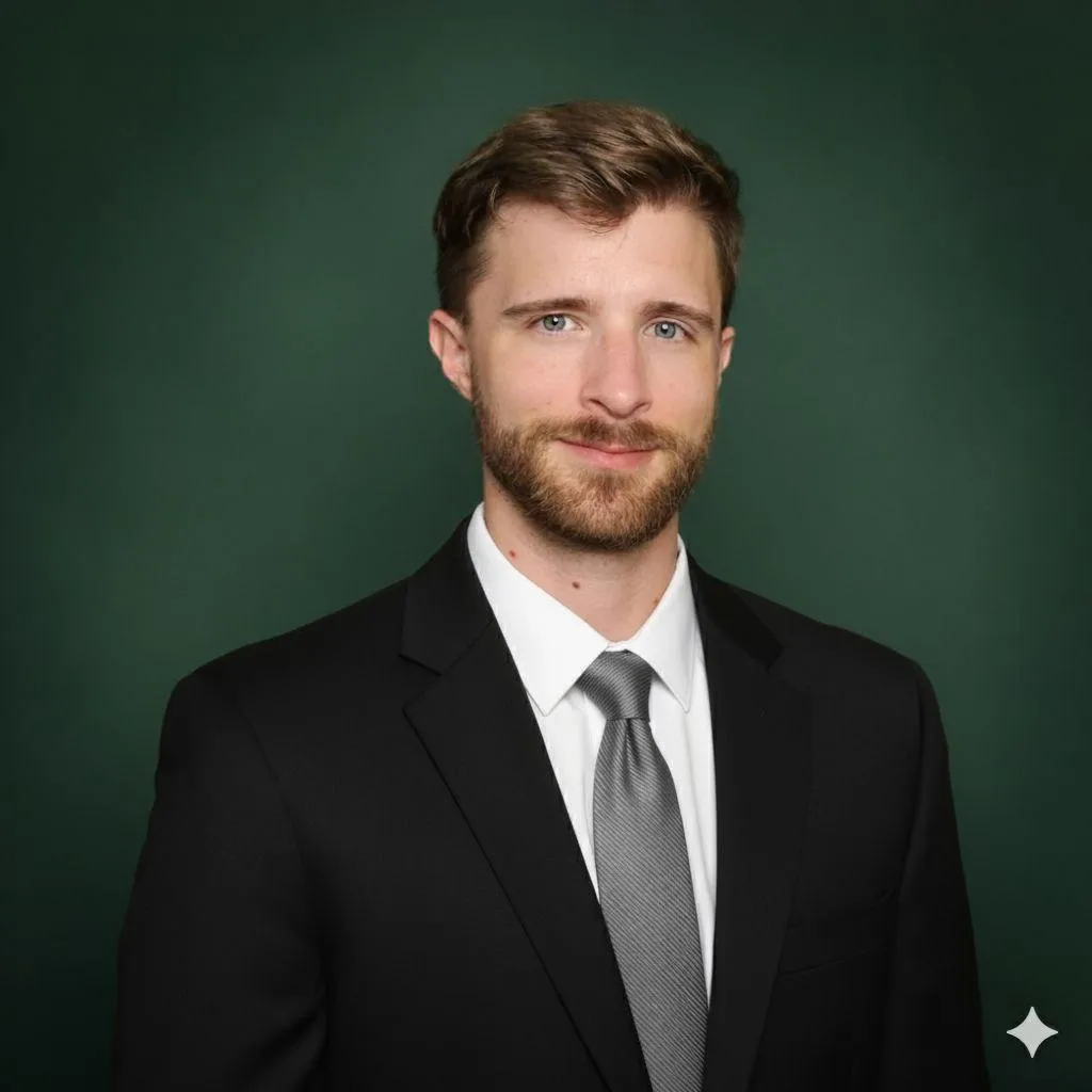 A man in a black suit loosening his tie
