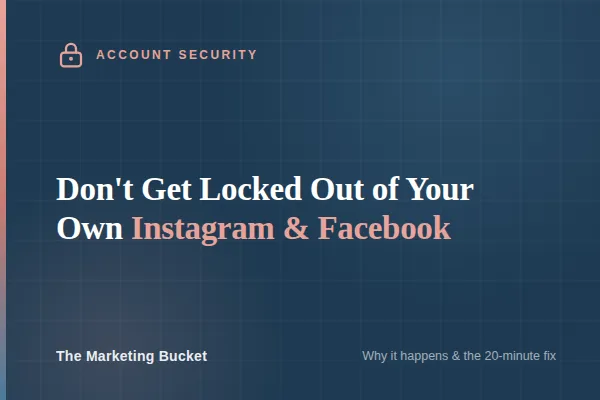 Instagram and Facebook account security guide for local businesses by The Marketing Bucket.