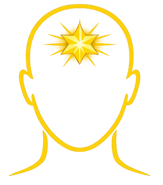 graphic co of a head with a star on the forehead