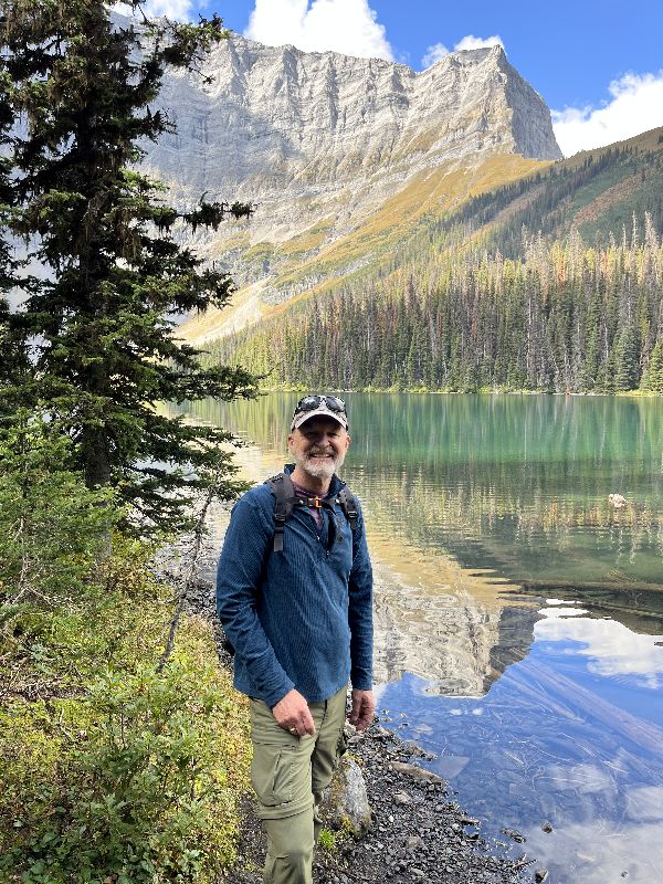 Richard hiking in the Rocky Mountains