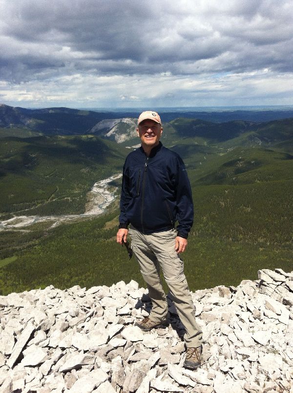 Richard hiking in the mountains