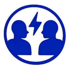 Icon representing a polarized conversation