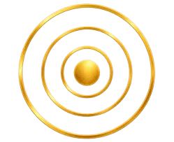 Icon of concentric golden circles