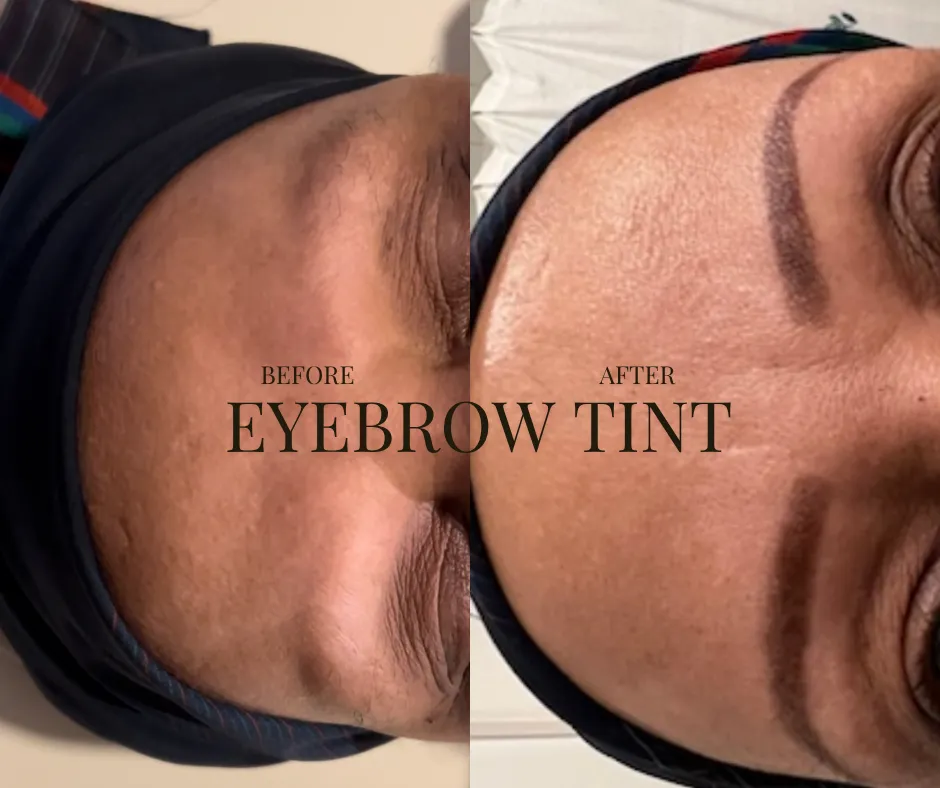eyebrow tint sparse brow tranformation ashburn va