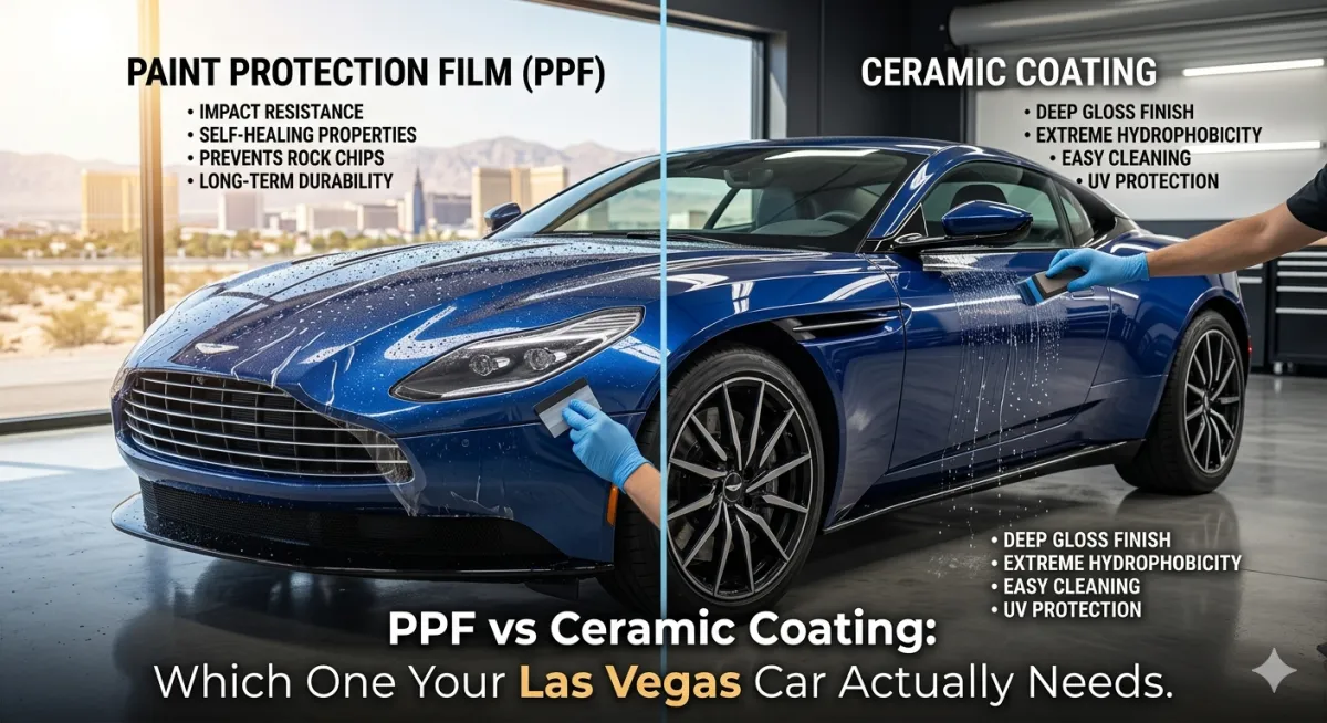 PPF vs Ceramic Coating: Which One Your Las Vegas Car Actually Needs