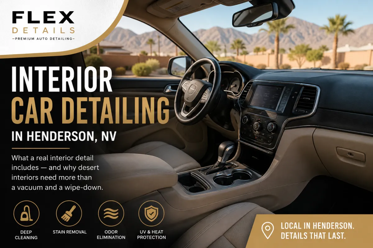 Interior Car Detailing in Henderson, NV: Full Guide | Flex Details