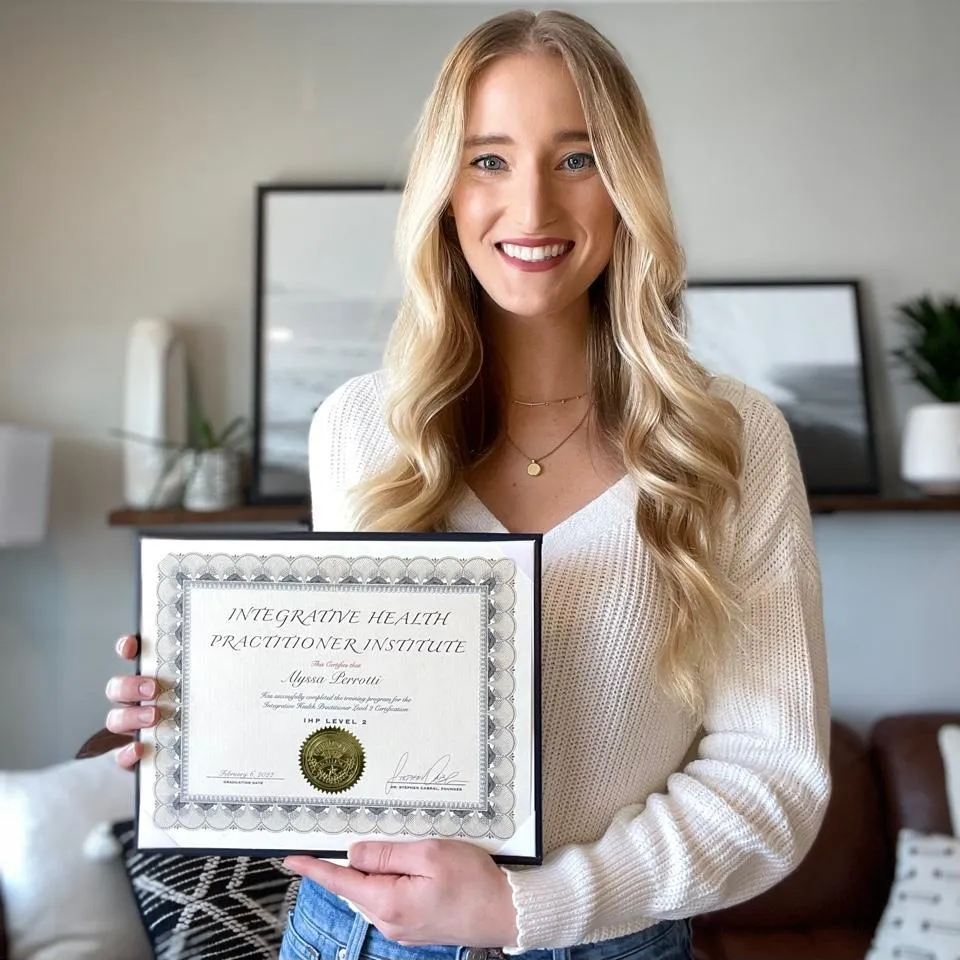 Alyssa Perrotti, Integrative Health Practitioner Level 2 graduate and IHPI testimonial