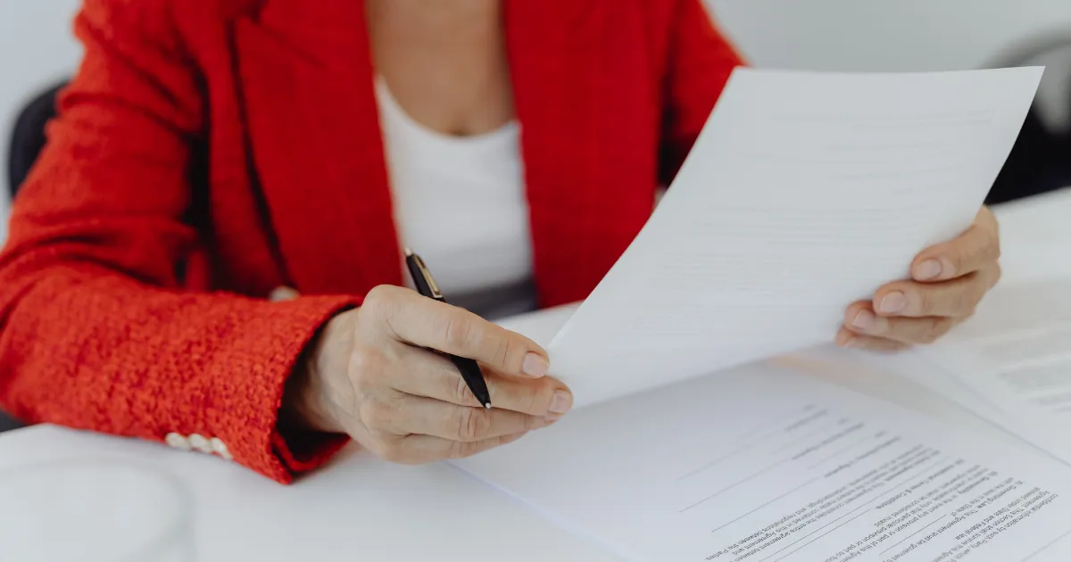 Woman reviewing declining health markers from lab results