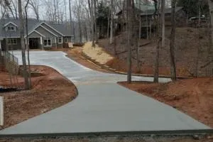Athens Concrete builds and installs Driveway.