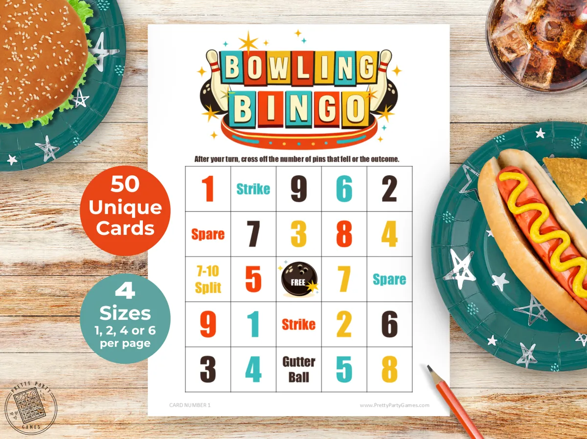 Bowling Bingo Cards
