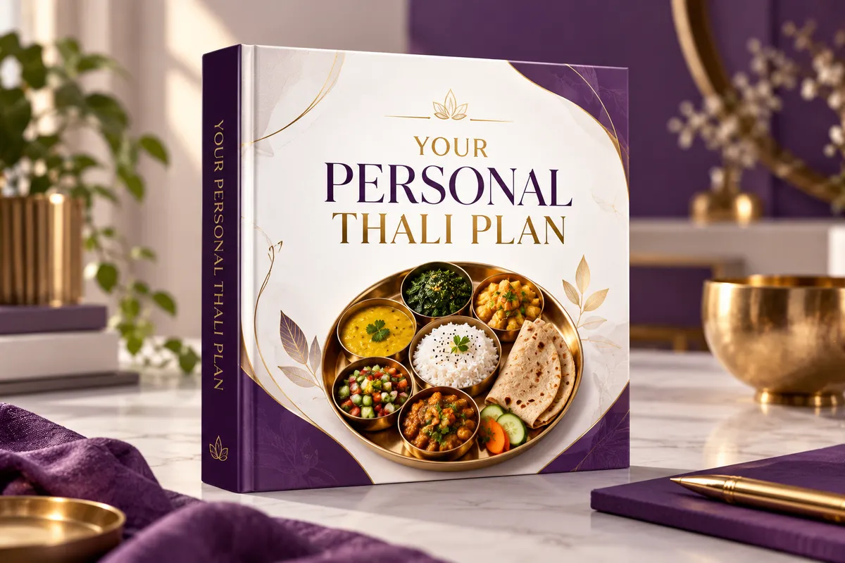 Traditional Indian thali structured scientifically with sequential eating order