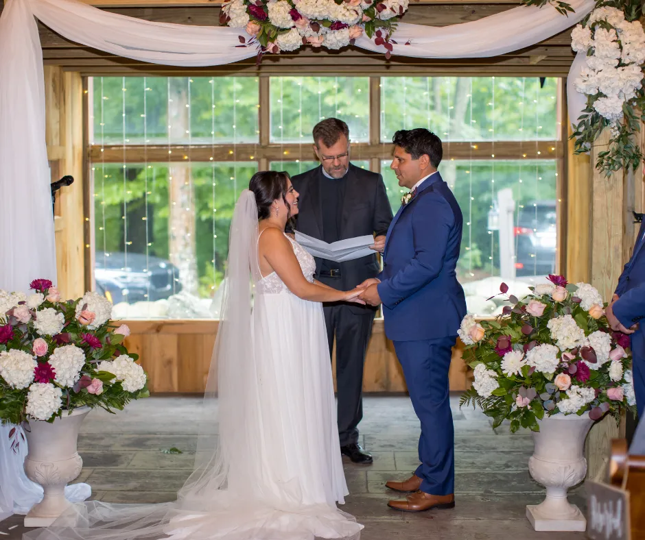 inside barn wedding