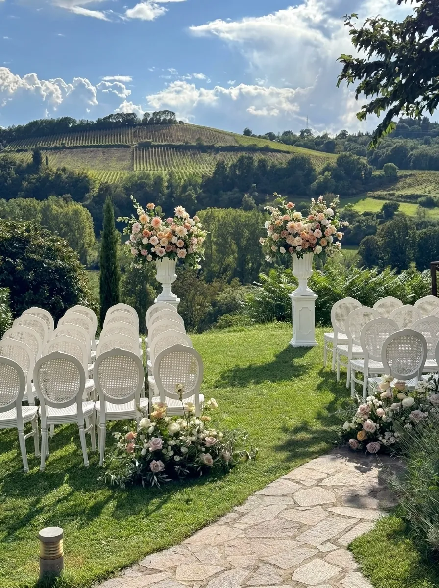 Réception en pierre toscane