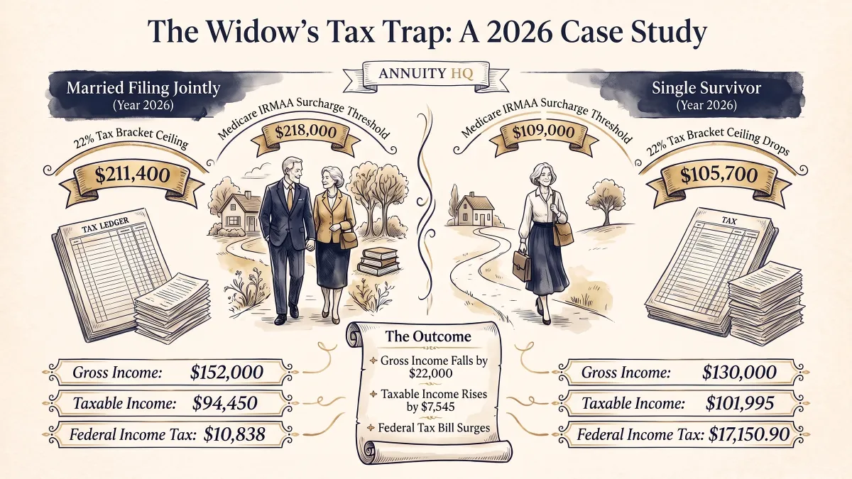 The Widow's Tax Trap: What Happens to Your Taxes and Medicare When One Spouse Dies