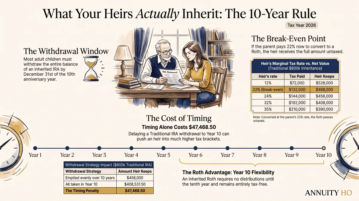 What Your Heirs Actually Inherit: Roth and Traditional Accounts Under the 10-Year Rule