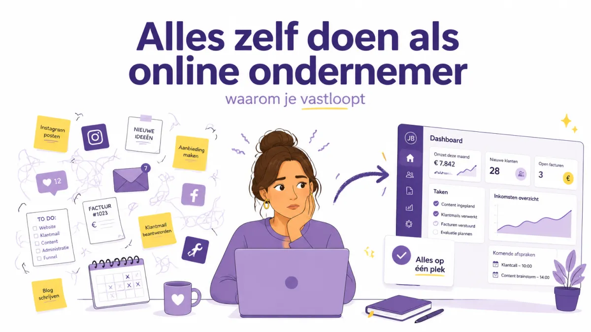 Alles zelf doen als online ondernemer - waarom je vastloopt