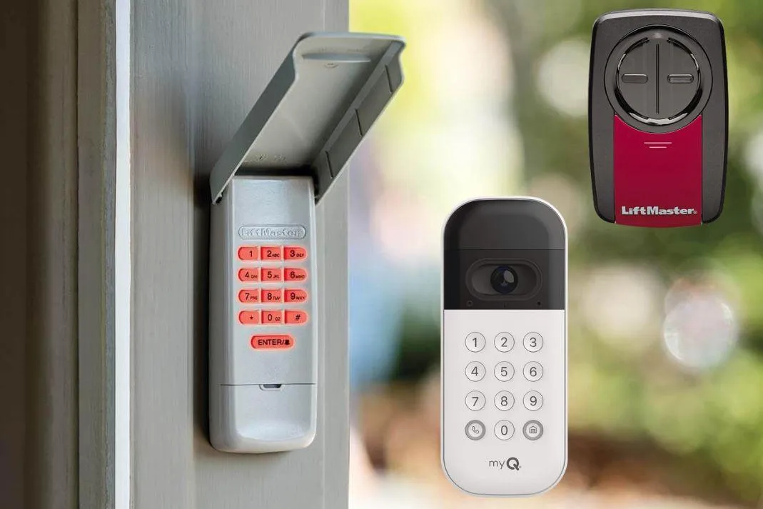 Garage door keypad and remote