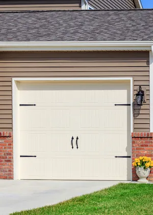 Closed garage door