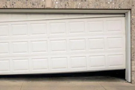 Garage door off track