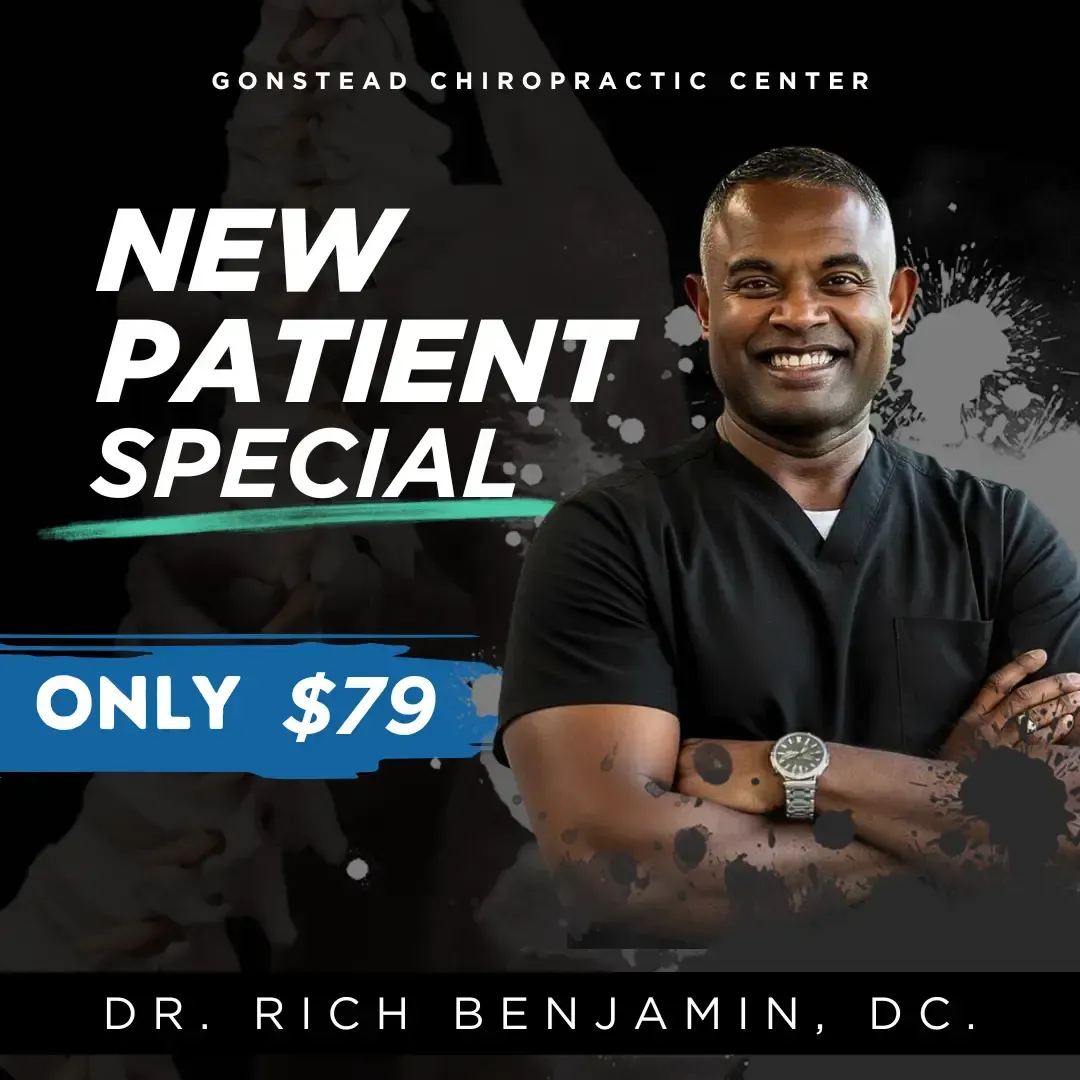 Dr Rich Benjamin smiling next to new patient special only $79