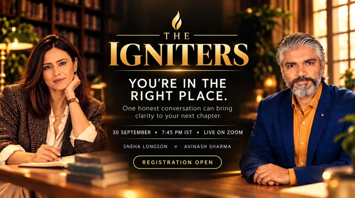 Igniters live event banner - Build the Builder (Sneha Longson and Avinash Sharma)