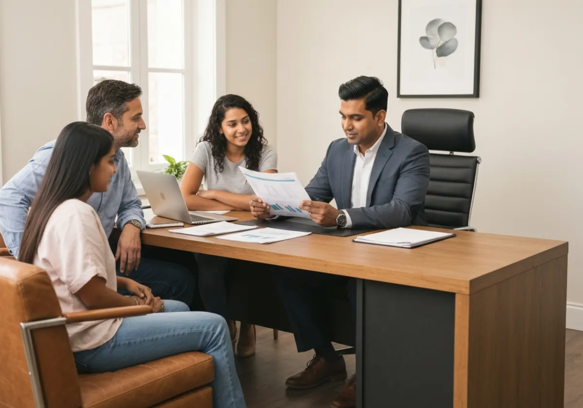 A close-up of a hand drawing a simple upward financial graph on a notepad, with a coffee mug and a small Canadian flag in the background. The scene is bright and uncluttered, representing clarity and strategic financial growth.