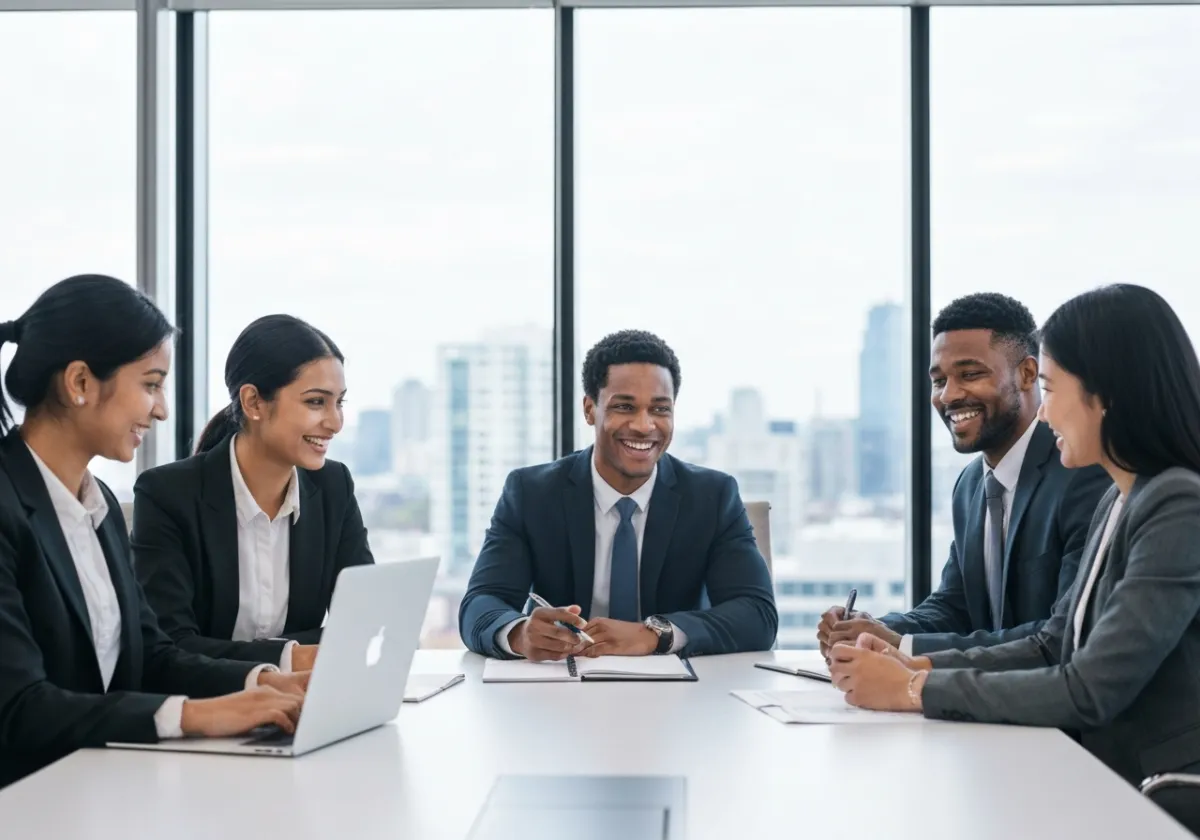 A close-up of a hand drawing a simple upward financial graph on a notepad, with a coffee mug and a small Canadian flag in the background. The scene is bright and uncluttered, representing clarity and strategic financial growth.