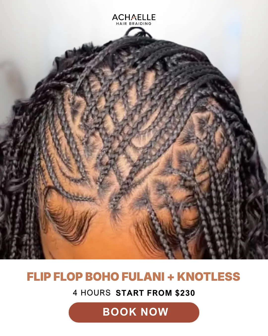 FLIP FLOP BOHO FULANI+ KNOTLESS BRAIDS