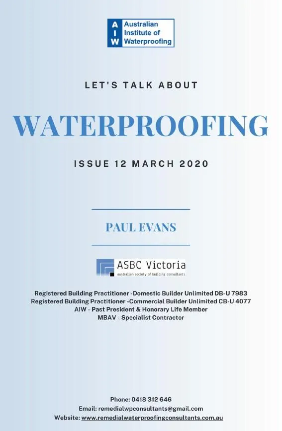 2020-March-Australian-Institute-Waterproofing-AIW-Newsletter-President-Paul-Evans