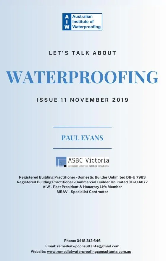 2019-November-Australian-Institute-Waterproofing-AIW-Newsletter-President-Paul-Evans