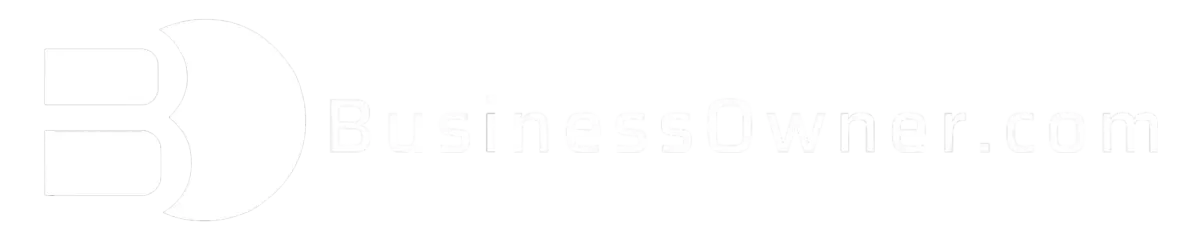 Logo of BusinessOwner.com featuring stylized letters B and O intertwined, representing connectivity and growth in business