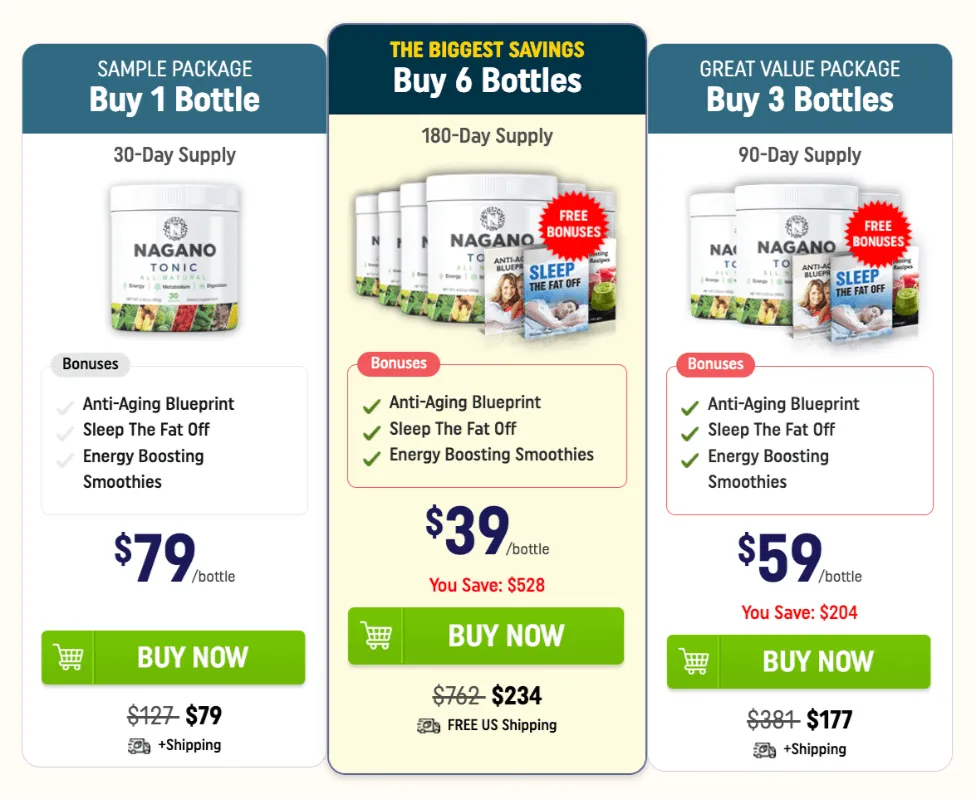 Nagano Tonic claim your discounted