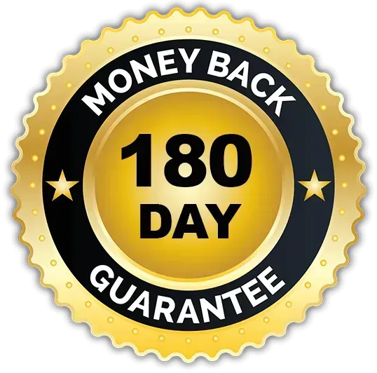 180 day money back guarantee