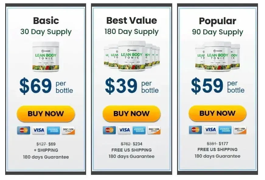 nagano tonic pricing