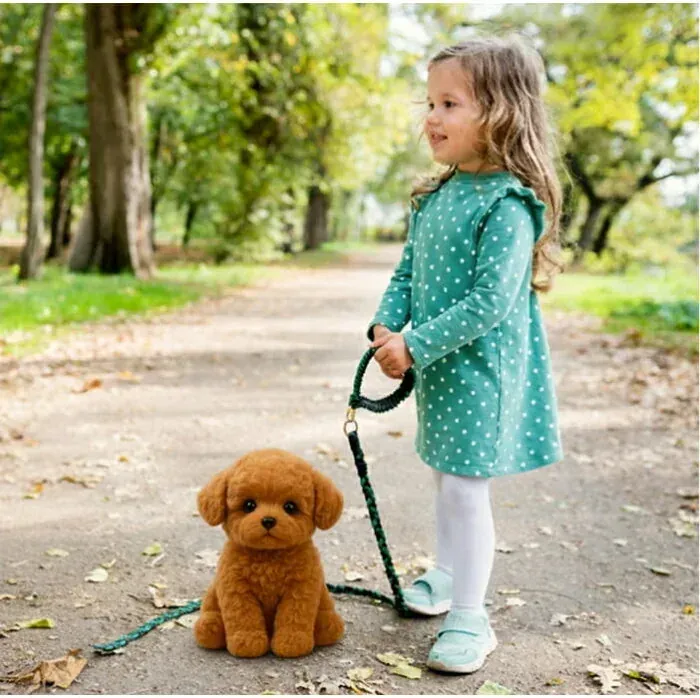 Kid holding wuffy robot