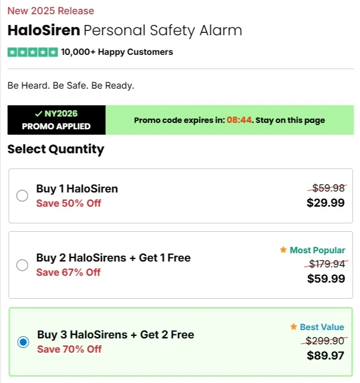 HaloSiren pricetable 