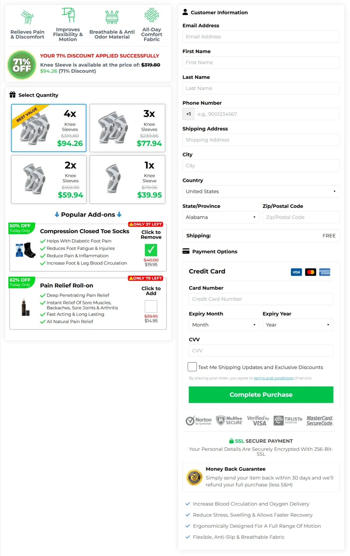 Compressa Knee Sleeve checkout