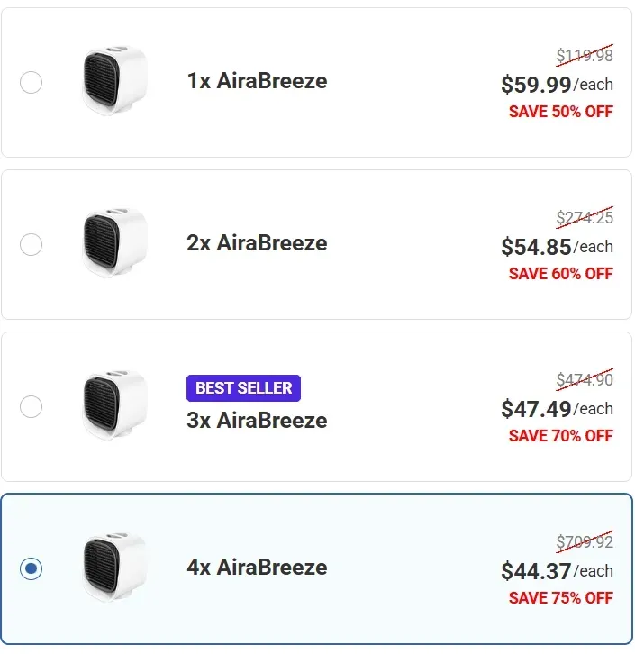 ChillWell Portable AC pricing